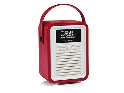 Radio Portatif Retro Mini HD/FM de VQ avec Bluetooth® - rouge