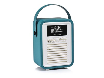 Radio Portatif Retro Mini HD/FM de VQ avec Bluetooth®  - sarcelle
