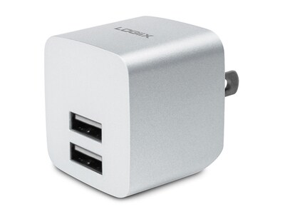 LOGiiX Power Cube Rapide 2.4A USB Wall Charger - Silver