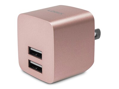 Chargeur mural USB à 2,4 A Power Cube Rapide de LOGiiX  rose dore