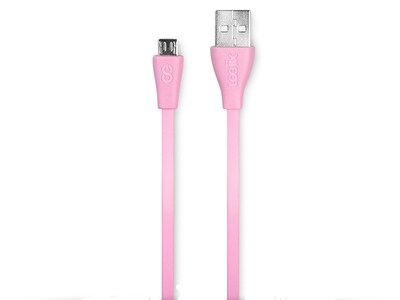 Câble micro USB en édition limitée Flat Flex de LOGiiX - rose