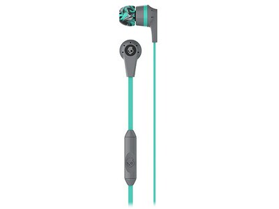 Skullcandy Ink'd 2 In-Ear Wired Earbuds with In-Line Controls - Grey & Mint