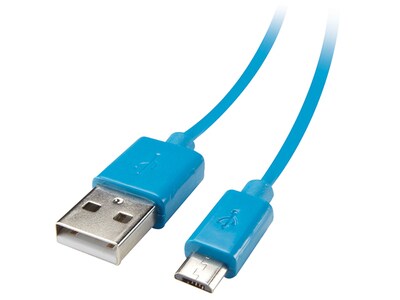 Câble micro USB de 1,2 m (4 pi) de Nexxtech - Bleu
