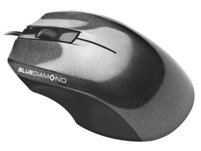 BlueDiamond Track Basic Wired Mouse - Silver