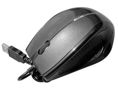 BlueDiamond Track Comfort Wired Mouse - Silver