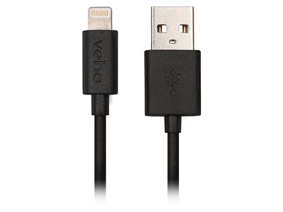 Veho Pebble CE VPP-501-1M 1m (3.3’) USB-to-Lightning Cable - Black