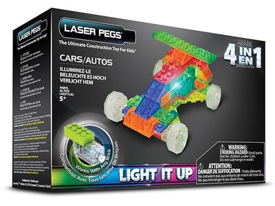 Laser Pegs Cars 4-In-1 Building Set