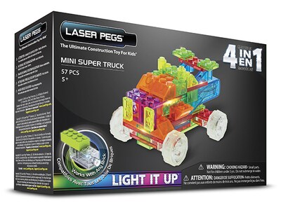 Laser Pegs Mini Super Truck 4-In-1 Building Set