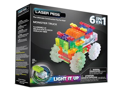 Laser Pegs Zippy Do Monster Truck 6-In-1 Building Set