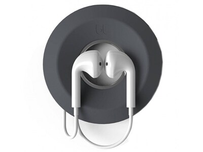Câble à écouteurs-yoyo de Bluelounge - gris foncé