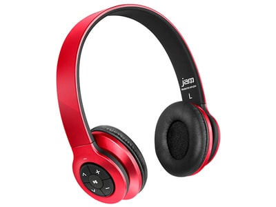 JAM Audio Transit On-Ear Bluetooth® Headphones - Red
