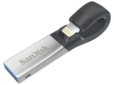Clé USB 3.0 à mémoire flash 32 Go iXpand de SanDisk avec connecteur Lightning — noir