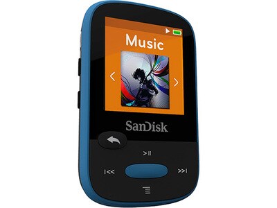 Lecteur MP3 de sport SDMX24-008G-G46B, 8 Go de 1,44 po avec syntoniseur FM, de SanDisk - Bleu