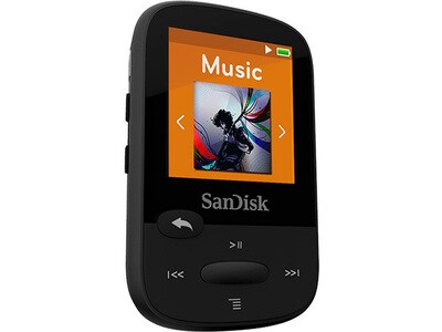 SanDisk SDMX24-008G-G46B Clip Sport 8GB MP3 Player 1.44” with FM tuner - Black