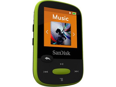 SanDisk SDMX24-008G-G46B Clip Sport 8GB MP3 Player 1.44” with FM tuner - Lime