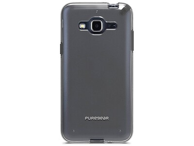Étui Slim Shell de Puregear pour téléphone Samsung Galaxy J3 - transparent et noir