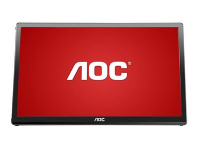 Moniteur à écran large HD DEL de 17,3 po et port USB et étui myConnect E1759FWU d’AOC