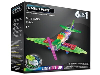 Ensemble de construction 6-en-1 Mustang Aircraft Zippy Do’s de Laser Pegs