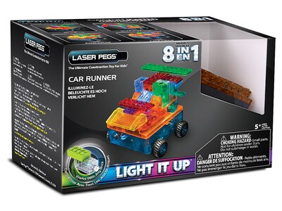 Ensemble de blocs de construction 8-en-1 Car Runner de Laser Pegs