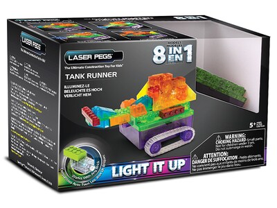 Laser Pegs 8-in-1 Tank Runner Construction Brick Kit