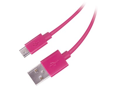 Câble micro USB de 1,2 m (4 pi) de Nexxtech - Rose