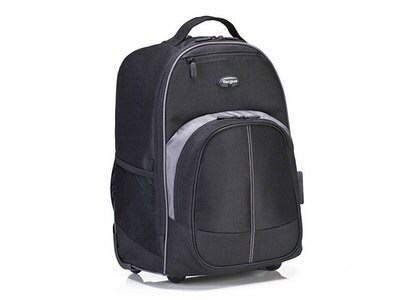 Targus Compact Rolling Backpack for 16” Laptops - Black