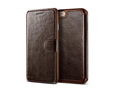 VRS Design iPhone 7/8  Layered Dandy Wallet Case - Coffee Brown