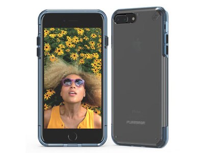 PureGear iPhone 7/8 Plus Slim Shell PRO Case - Blue & Clear