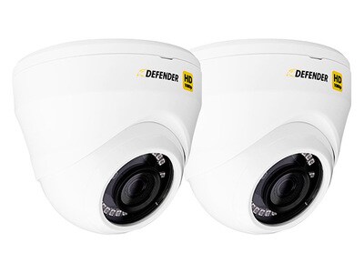 Caméra de sécurité câblée intérieur/extérieur, jour/nuit à l’épreuve des intempéries HDCD2 de Defender - ensemble de 2