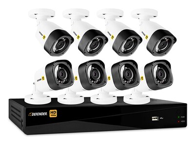 Defender HD 16-Channel 2TB HDD, 1080p DVR Security System with 8 Bullet Cameras & Mobile Viewing