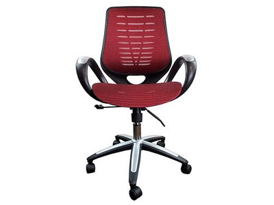 Chaise de bureau en tissu à mailles LAWTON de RetailPlus — rouge