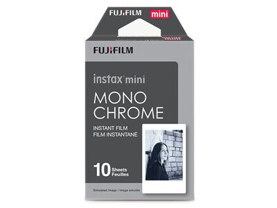 Pellicule Instax Mini Monochrome de Fujifilm - Emballage individual (10 pellicules)