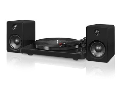 Innovative Technology ITUT-420 Modern Bluetooth® Turntable with Speakers- Black