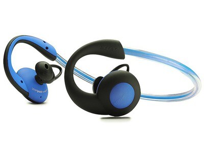 Écouteurs-boutons sports sans fil Sportpods VISION de Boompods —bleu