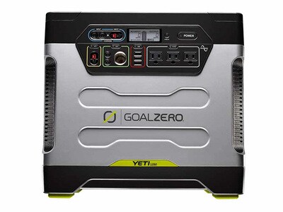 Goal Zero Yeti 1250 Solar Generator with Rolling Cart