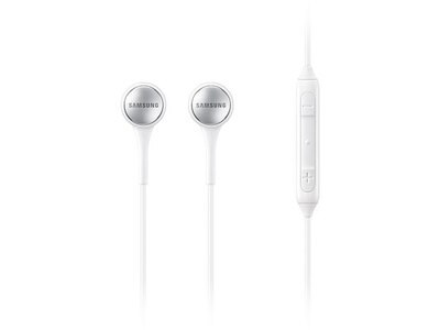 Écouteurs-boutons de remplacement avec commandes sur câble de Samsung — blanc