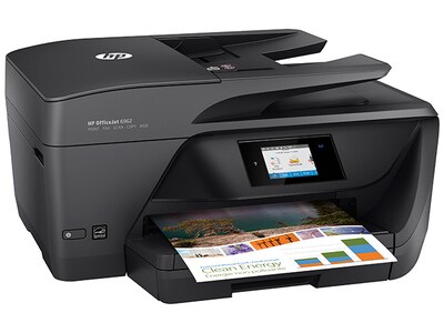 HP OfficeJet 6962 Wireless All-in-One Printer with 2.65” CGD Touchscreen, Fax, Duplex ADF & 250 Page Cassette - Black