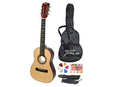 Pyle 30” Beginners 6-String Acoustic Guitar with Carrying Case & Accessory Kit