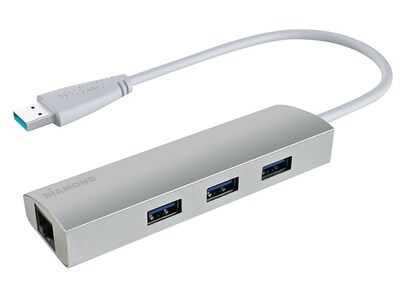 Diamond 3-Port USB 3.0 SuperSpeed to Gigabit Ethernet Mini Docking Station