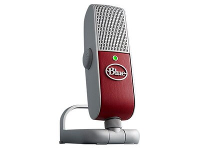 Microphone USB Raspberry Mobile de Blue Microphones — rouge et argenté