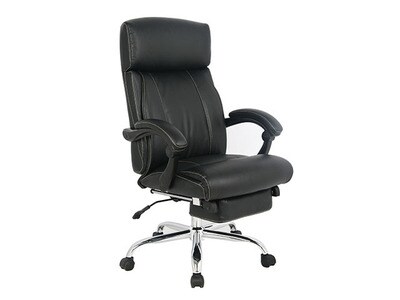 TygerClaw Executive High Back PU Leather Office Chair - Black