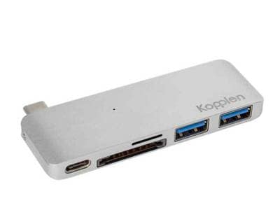 Kopplen USB Type-C Hub Card Reader plus USB 3.0 - Silver