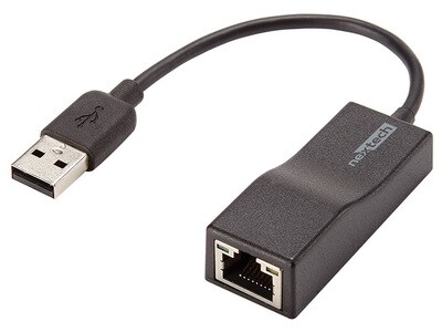 Adaptateur USB 2.0 à Ethernet LAN de Nexxtech - noir