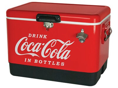 Koolatron Coca-Cola Stainless Steel Ice Chest Cooler - 85-Can Capacity