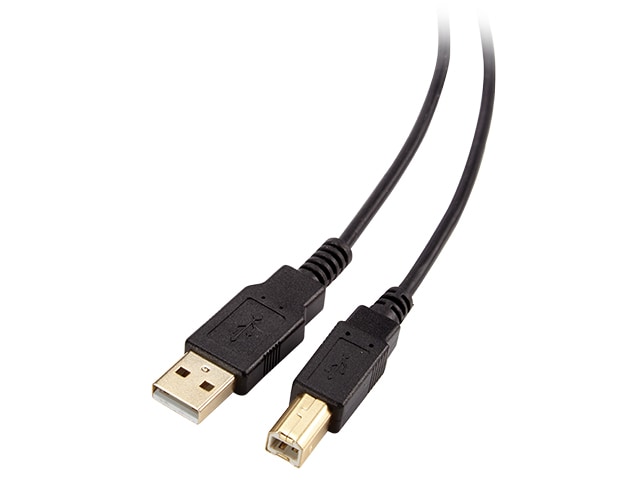 Câble USB A à USB B de 1,8 m (6 pi) de VITAL pour périphérique et imprimante - noir