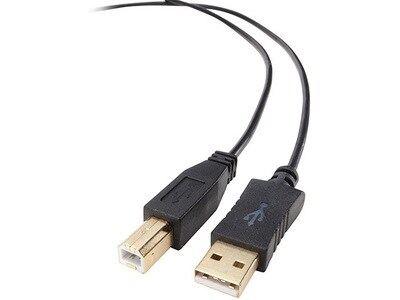 VITAL Glow 1.8m (6') USB A to USB B Peripheral Printer Cable - Black