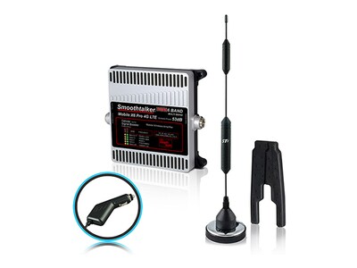 Amplificateur sans fil de signal cellulaire à 6 bandes LTE/6G 53 dB Extreme Power Mobile X6 PRO de Smoothtalker pour la voiture - antenne de 14 po