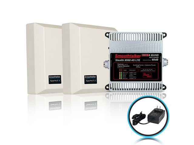 Amplificateur de signal cellulaire à 6 bandes 4G LTE 60 dB Extreme Power Stealth X6 de Smoothtalker