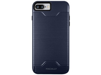 Macally iPhone 7/8 Plus Dual layer Protective Case with Kickstand - Blue