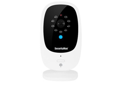 Caméra de sécurité Wi-Fi intérieure avec application SM-825DTH de SecurityMan – blanc